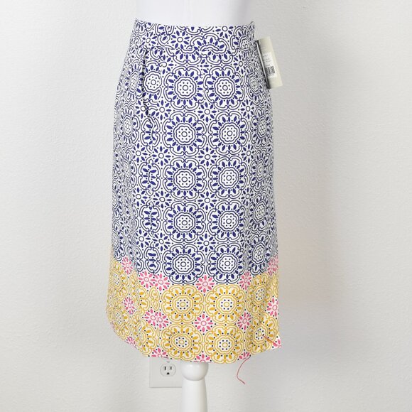 Boden Gabriella Pencil Skirt Blue Sun Tile NEW - 8 - Picture 6 of 8